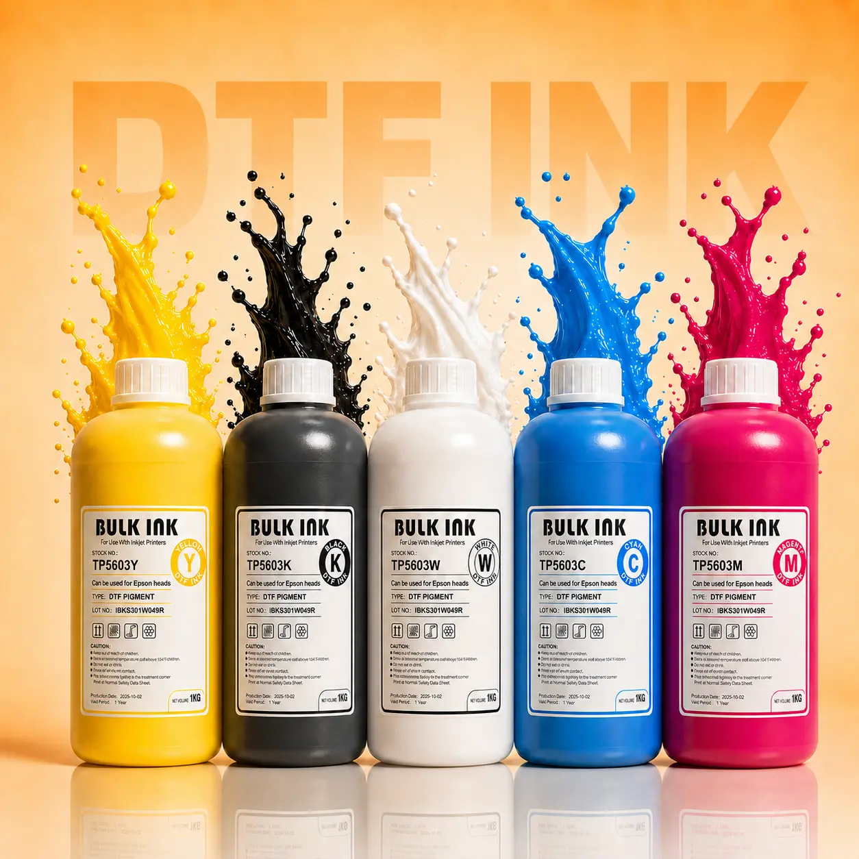 Tiger DTF Inkbank 5603 DTF ink CMYK white bulk supply