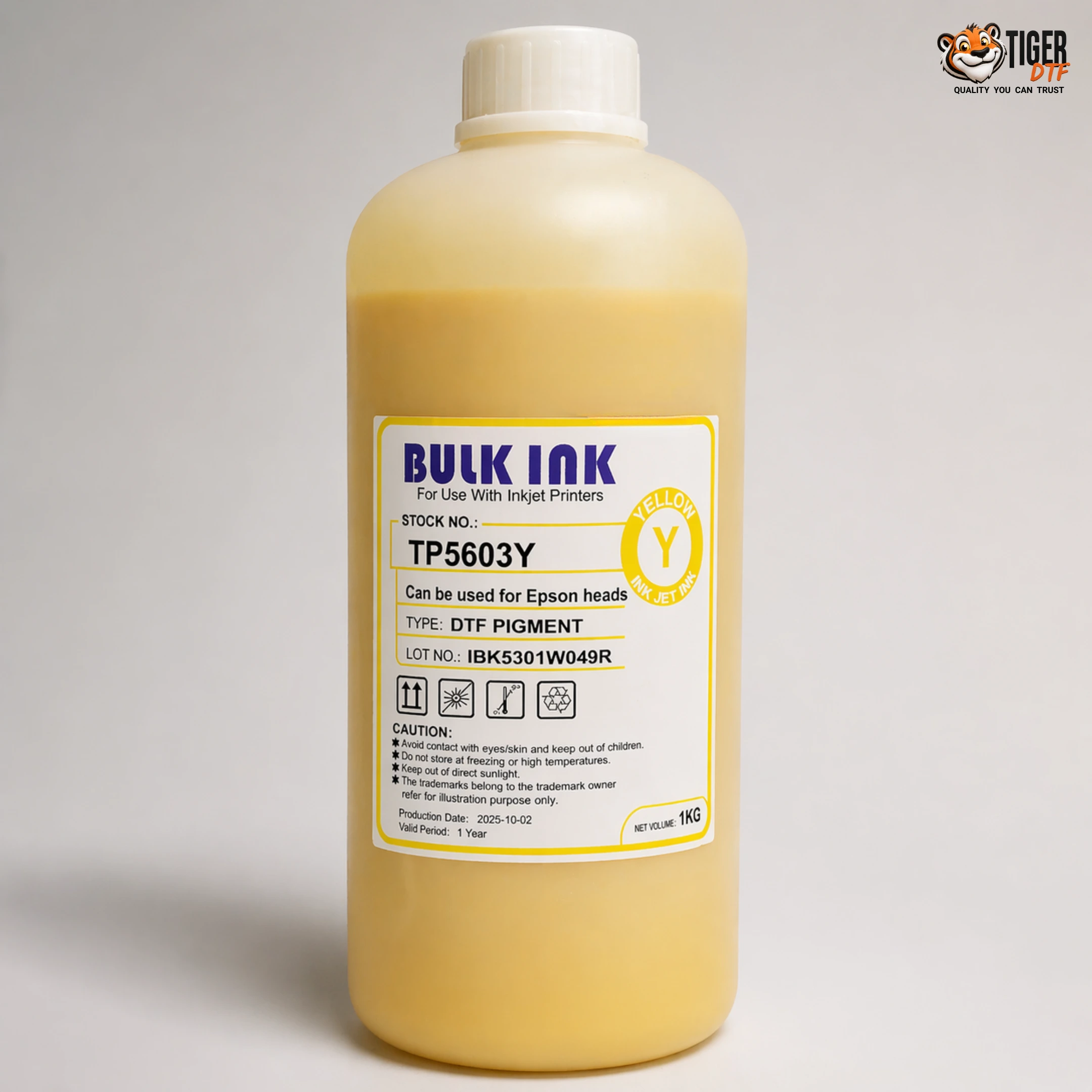 Tiger DTF Yellow DTF Ink Bulk